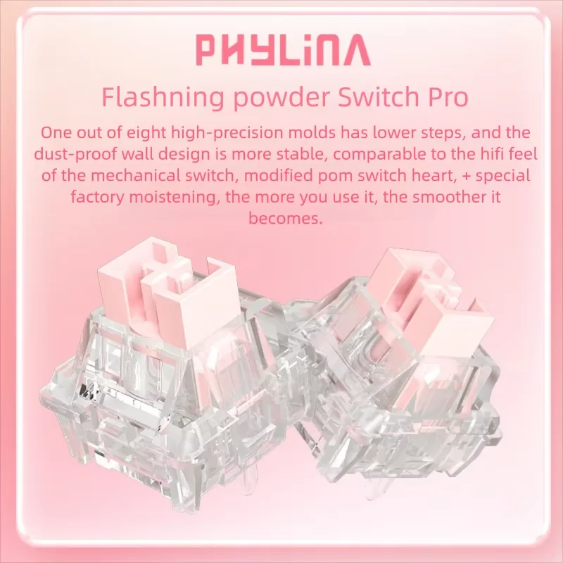 PHYLINA Flashning Power Pro interruptor magnético 0,003 RGB 35g interruptores lineales ajuste libre teclado magnético de viaje lubricado - imagen 3