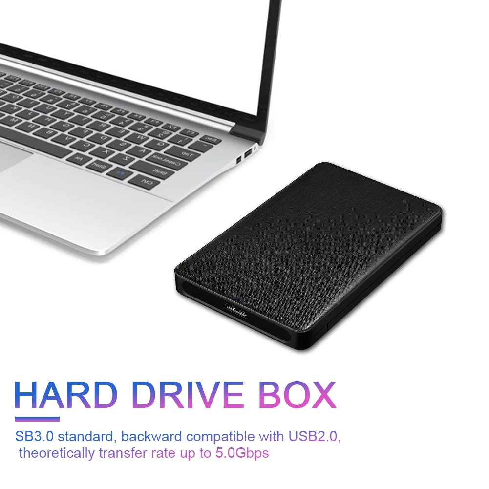Carcasa para disco duro USB 3,0, carcasa para disco duro externo SATA de 2,5 pulgadas, transmisión de alta velocidad SSD, 5 Gbps, compatible con ventana, Mac y Android - imagen 3