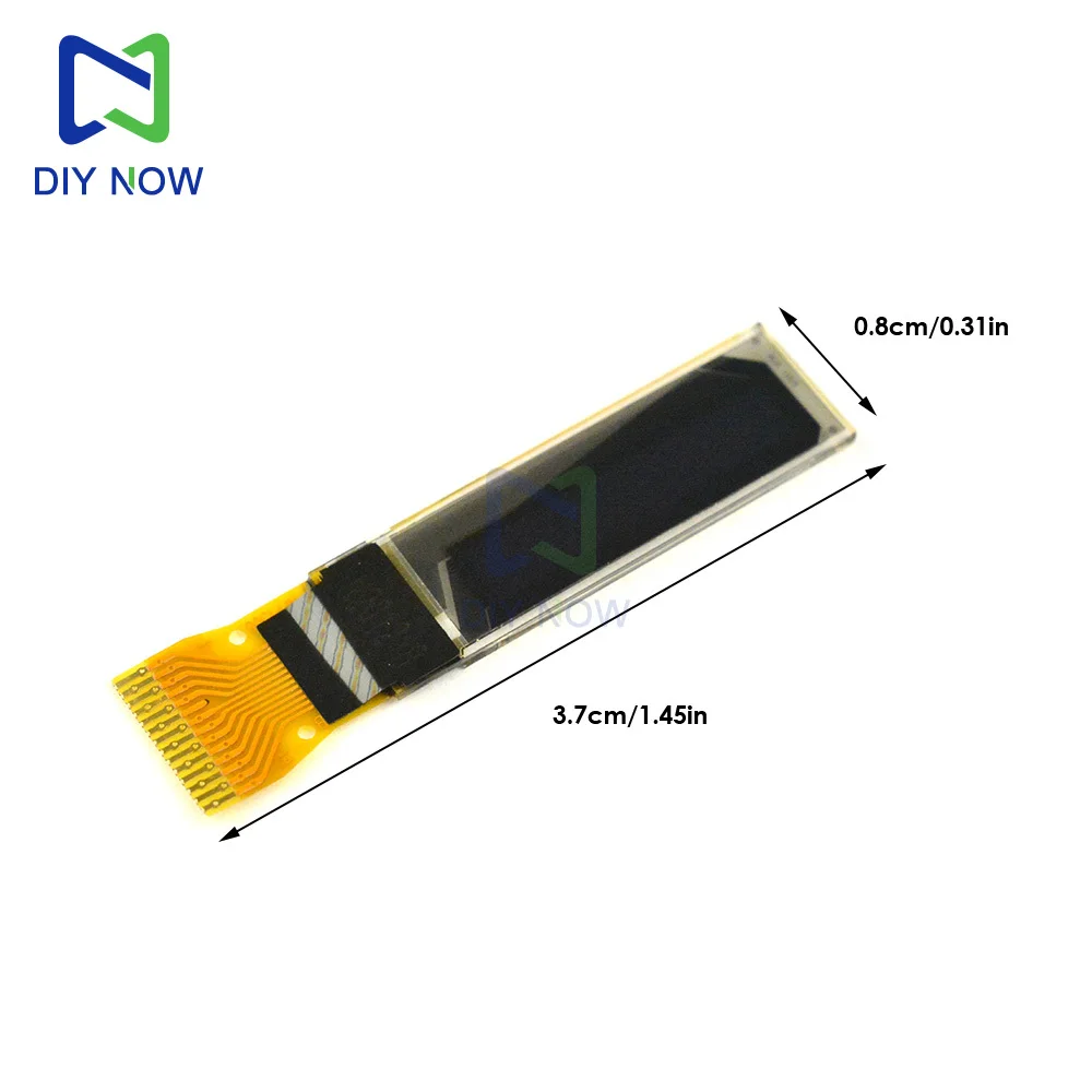 Pantalla LCD OLED de 0,69 pulgadas, resolución de 3,3 V, chip controlador de pantalla 96*16, interfaz SSD1306 SPI/IIC, pantalla blanca monocromática de 14 pines - imagen 3