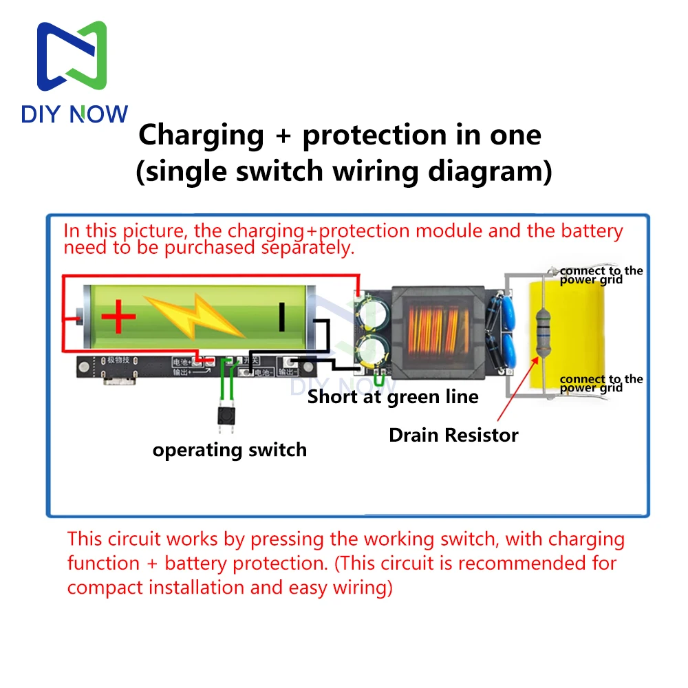 Módulo de protección de carga DC 3,7 V 4,2 V módulo de potencia 1.2A protección de carga y descarga integrada con interruptor electrónico - imagen 4
