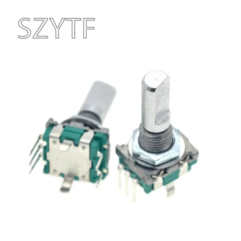 Codificador rotativo de 5 unids/lote, 20 posiciones, 360 grados, EC11 w, botón pulsador, mango de 5 pines, 15MM de largo - imagen 3