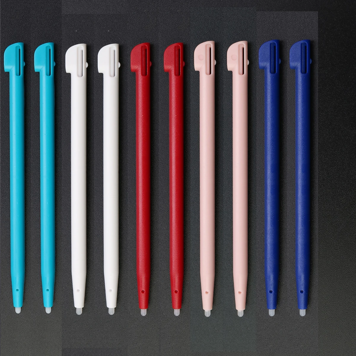 10 Uds lápiz óptico de plástico rosa lápiz táctil de pantalla para consola de juegos 2DS lápiz óptico de pantalla táctil para N2DS azul rojo - imagen 3