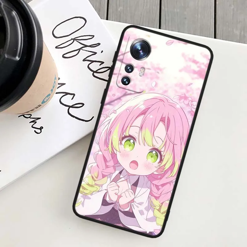 Mitsuri lindo Anime para Xiaomi Mi 17 15 14 14T 13 12 11 13T 12T 11T 12X Lite Ultra Pro Max 5G funda de teléfono negra - imagen 4