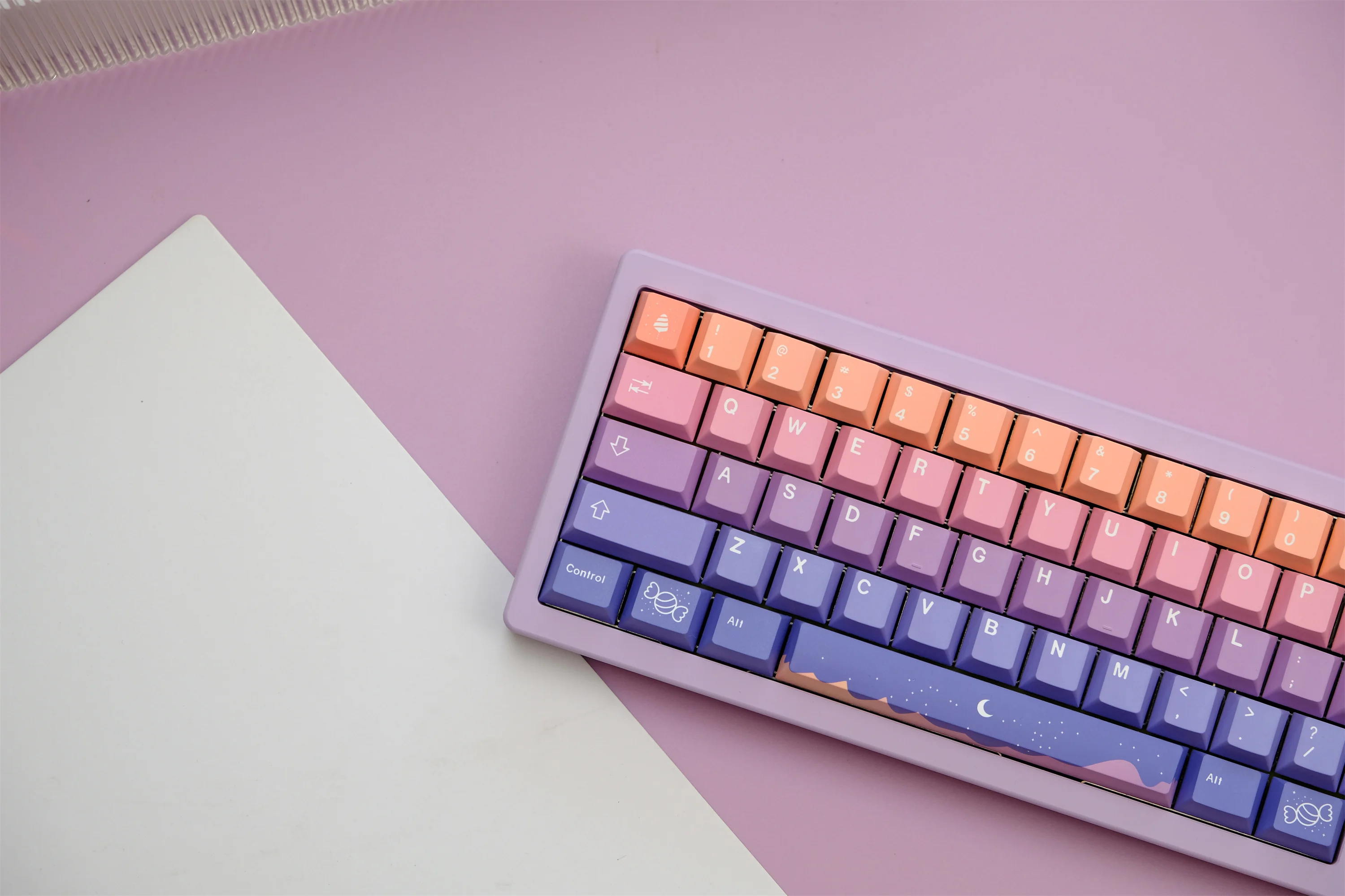 Teclas de cuento de hadas, teclas PBT de 129 teclas, perfil de cereza, DYE-SUB personalizado para teclado mecánico - imagen 4