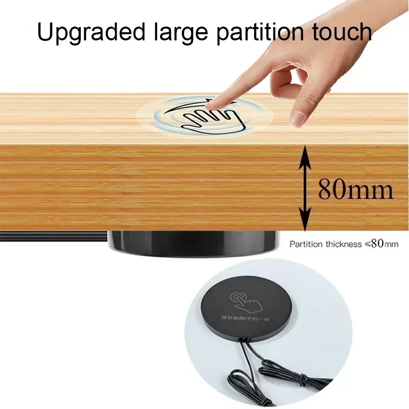 Interruptor de Sensor táctil regulable LED de 12V, Panel de madera penetrante, atenuador personalizado para hogar inteligente para Control de iluminación - imagen 2