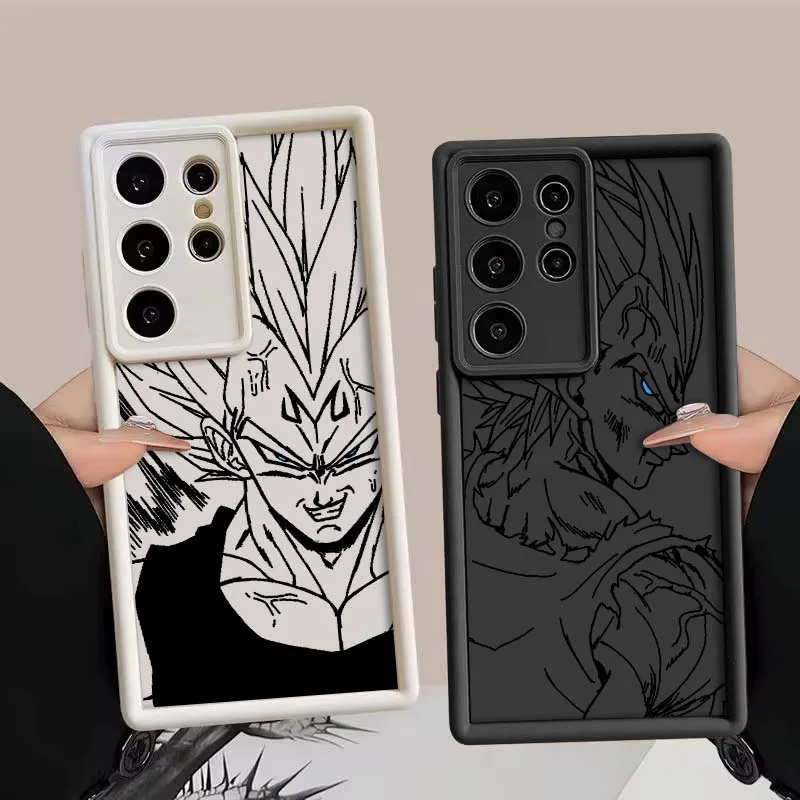 Arte d-dragon Balls línea de cómic para Samsung Galaxy S25 S24 S23 S22 S21 S20 Ultra Plus FE 5G Eye Ladder funda de teléfono
