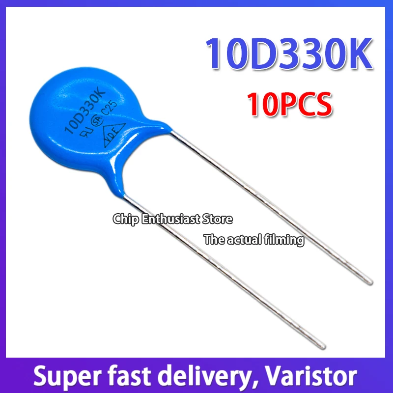 10 Uds varistores KD10 10D270K 330K 820K 101K 121K 151K 221K 331K 361K 471K 471KJ 561K 681K 112K 180K 390K 241K 301K 431K 10MM - imagen 5