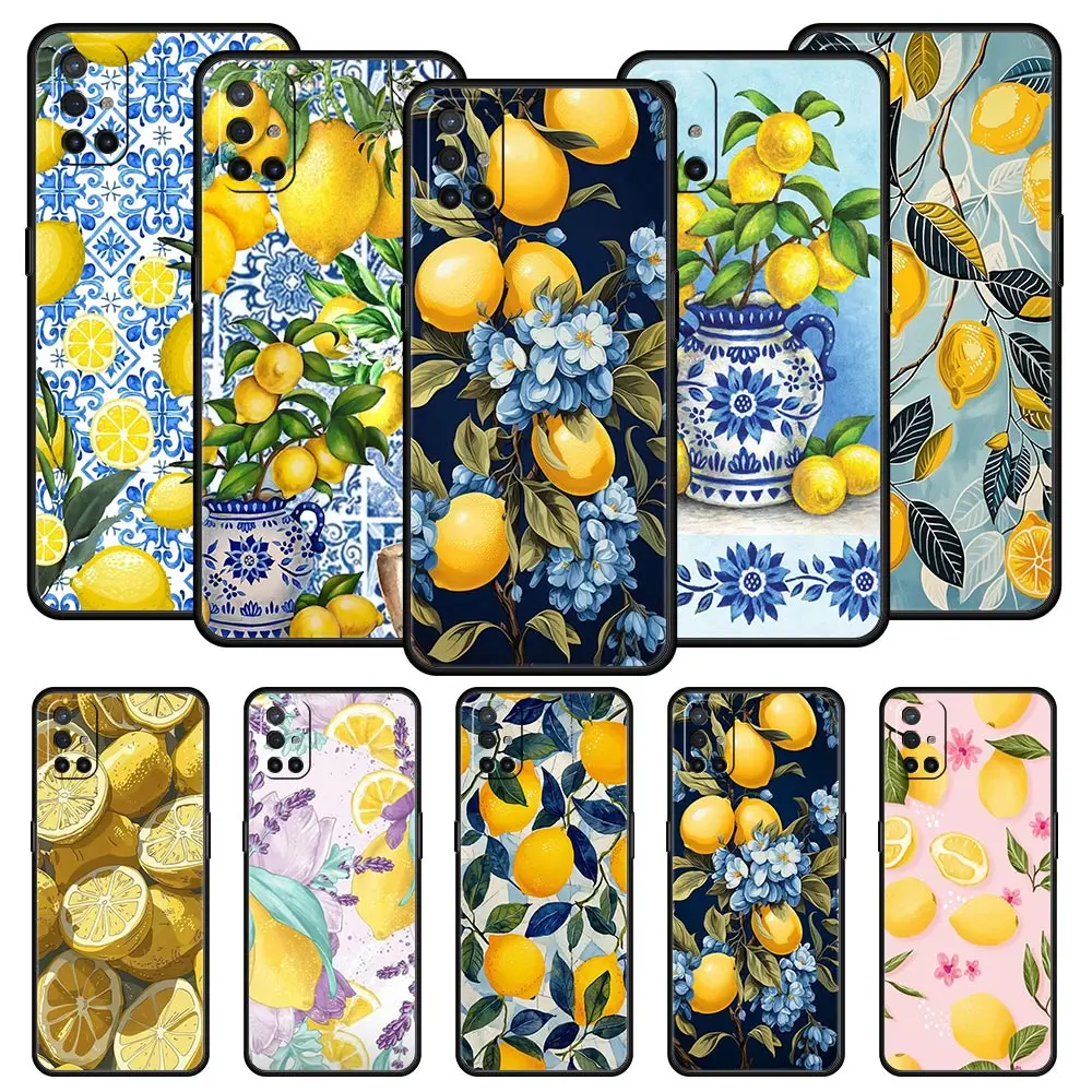 Funda de teléfono Retro fruta limón para OnePlus 13 12 11 10 9 8 7T Pro 13R 12R 10R 9RT 8T Nord N200 N30 2T CE 2 3 5G Lite funda suave