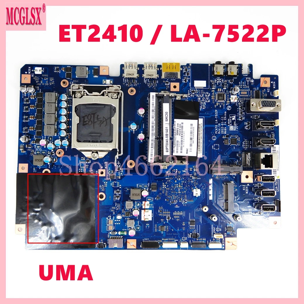 Placa base LA-7522P UMA para ASUS ET2210 ET2210E ET2210I ET2410 ET2410I placa base para ordenador portátil 100% probado OK