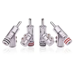 Conectores banana en Y de cobre para altavoces 4 mm autoblocantes