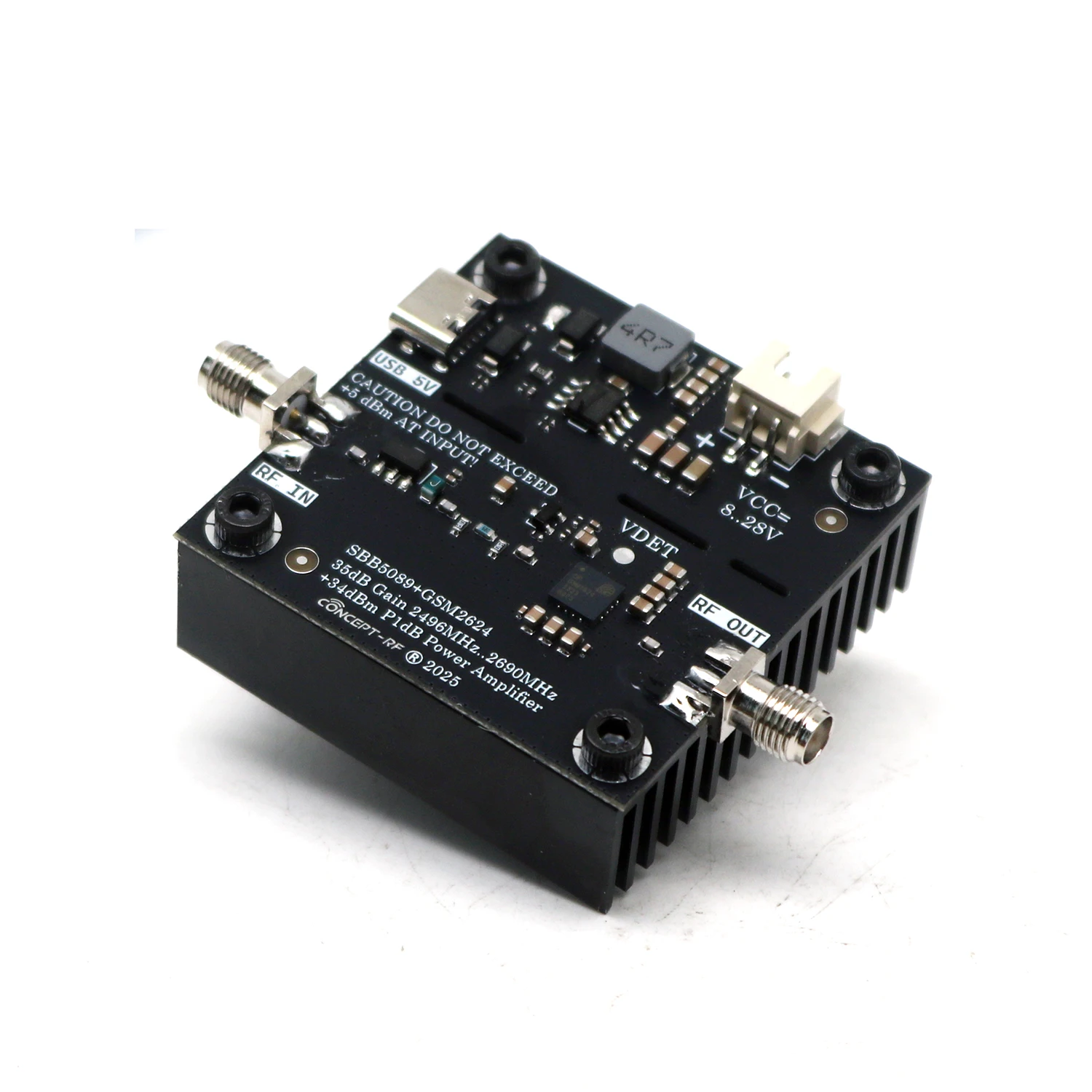 SBB5089 GSM2624 2,4 Ghz PA 2W amplificador de potencia RF WIFI amplificador InGaP ganancia de 35dB para 2,4G Bluetooth transferencia de imagen Lora Zigbee