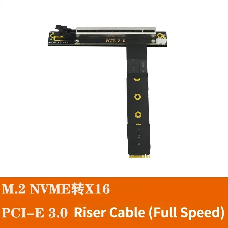 Adaptador M.2 NVME a PCI-E X16, Cable de extensión de vídeo de gráficos externos PCIe 3,0 16X a M Key Riser Cable 2242/2260/2280 NVMe SSD - imagen 4