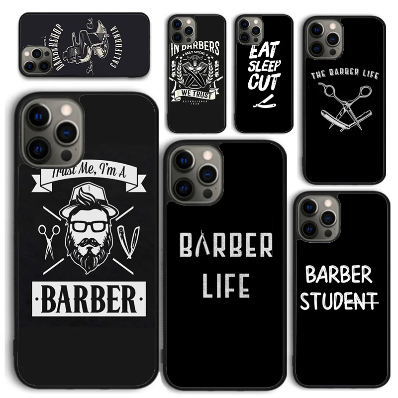 Barber Life-funda de teléfono Retro Vintage para iPhone 17 Air 16 15 14 12 13 PLUS 11 PRO MAX, carcasa trasera