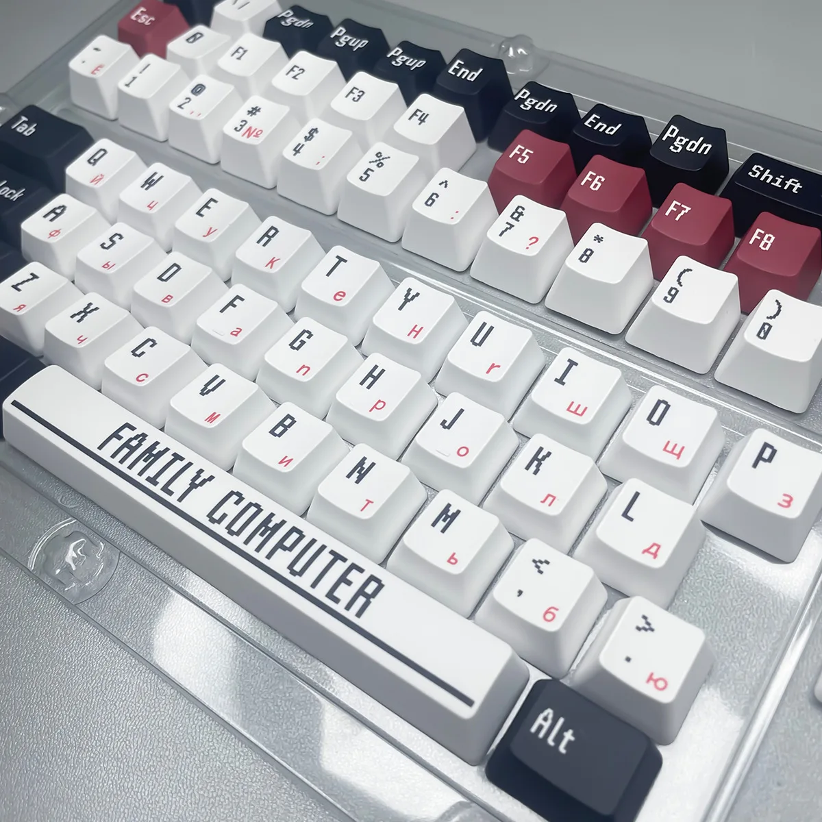 Teclas rusas de 128 teclas para ordenador familiar XDA OEM altura PBT sublimación de tinte para teclado mecánico AULA F75 Ajazz juego PC Ajazz - imagen 3