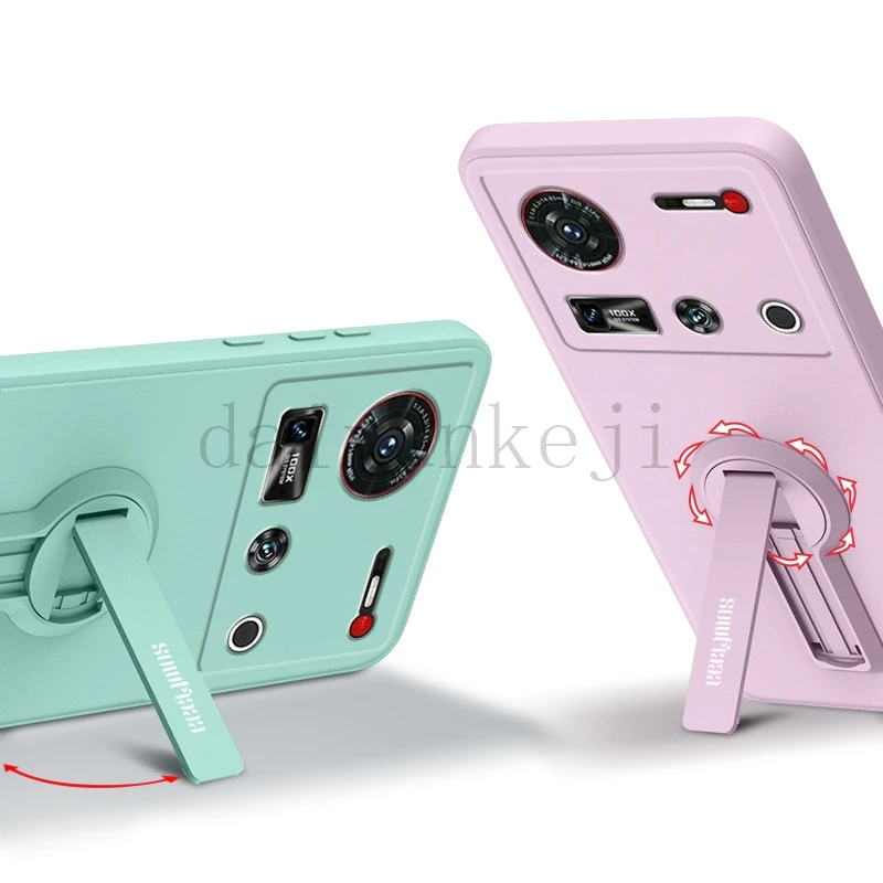 Funda de teléfono para ZTE Nubia Z70 Ultra Z70SUltra Z60Ultra, funda suave de silicona a prueba de golpes con soporte, Protector de pantalla - imagen 2