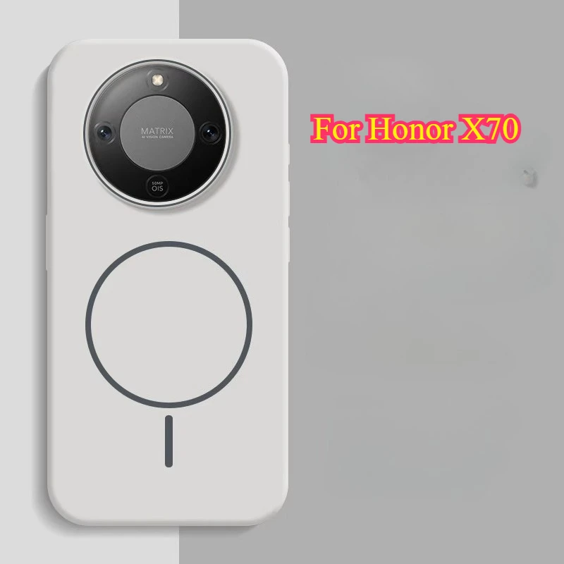 Para Honor X70 adsorción magnética mate cubierta dura de Pc para Honor X 70 HonorX70 Magsafe carga inalámbrica a prueba de golpes funda parachoques - imagen 2