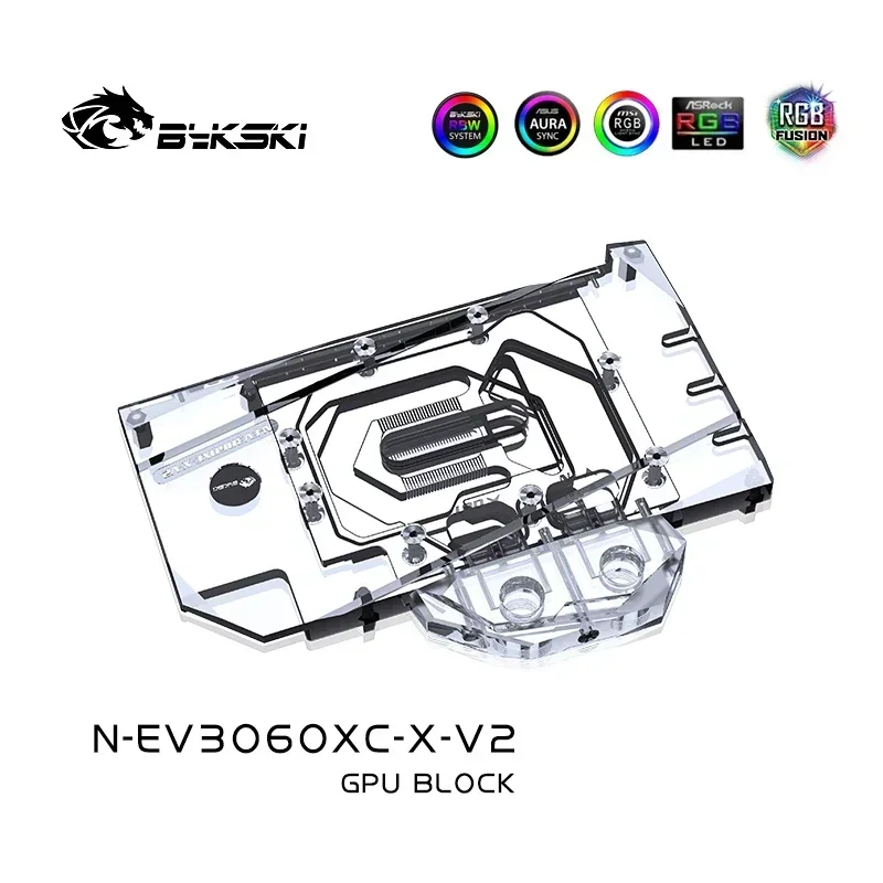 Tarjeta gráfica Bykski bloque de agua para tarjeta de vídeo EVGA RTX 3060 TI XC con placa trasera, enfriador GPU N-EV3060XC-X-V2 - imagen 5
