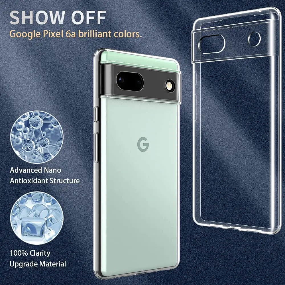 Funda transparente ultrafina para Google Pixel 6 6A 7 7A 8 8A 9A 9 Pro XL Google Pixel 8 Pro fundas transparentes - imagen 3