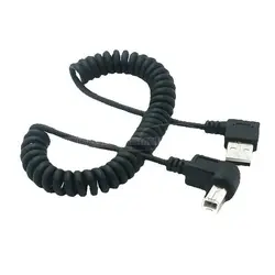 Cable USB 2.0 A macho en ángulo recto para impresora y disco duro