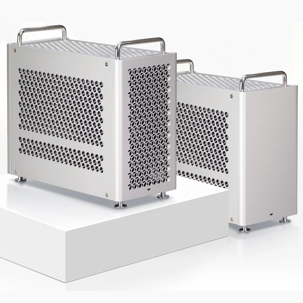 ZZZEW B2Pro Caja MATX de aluminio Caja de computadora de torre media Soporte ATX PSU 240 Refrigeración por agua con mango y estilo de malla para opción