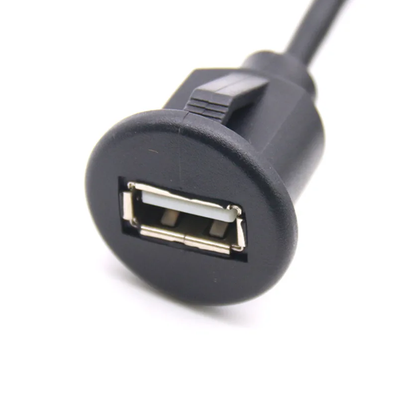 1m 2m montaje en salpicadero de barco de coche USB 2,0 macho a hembra Cable de extensión de Panel de extensión impermeable - imagen 3