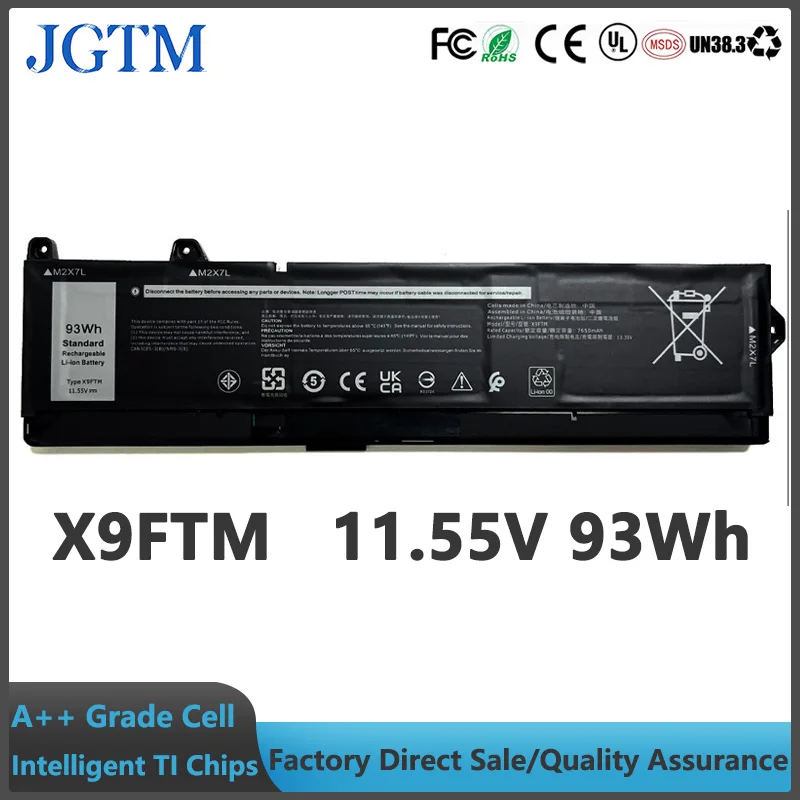 X9FTM 11,55 V 93Wh batería del ordenador portátil para Dell Precision 7770 7670 7780 7680 serie P114F P114F001 P114F002 P115F P115F001 P115F002