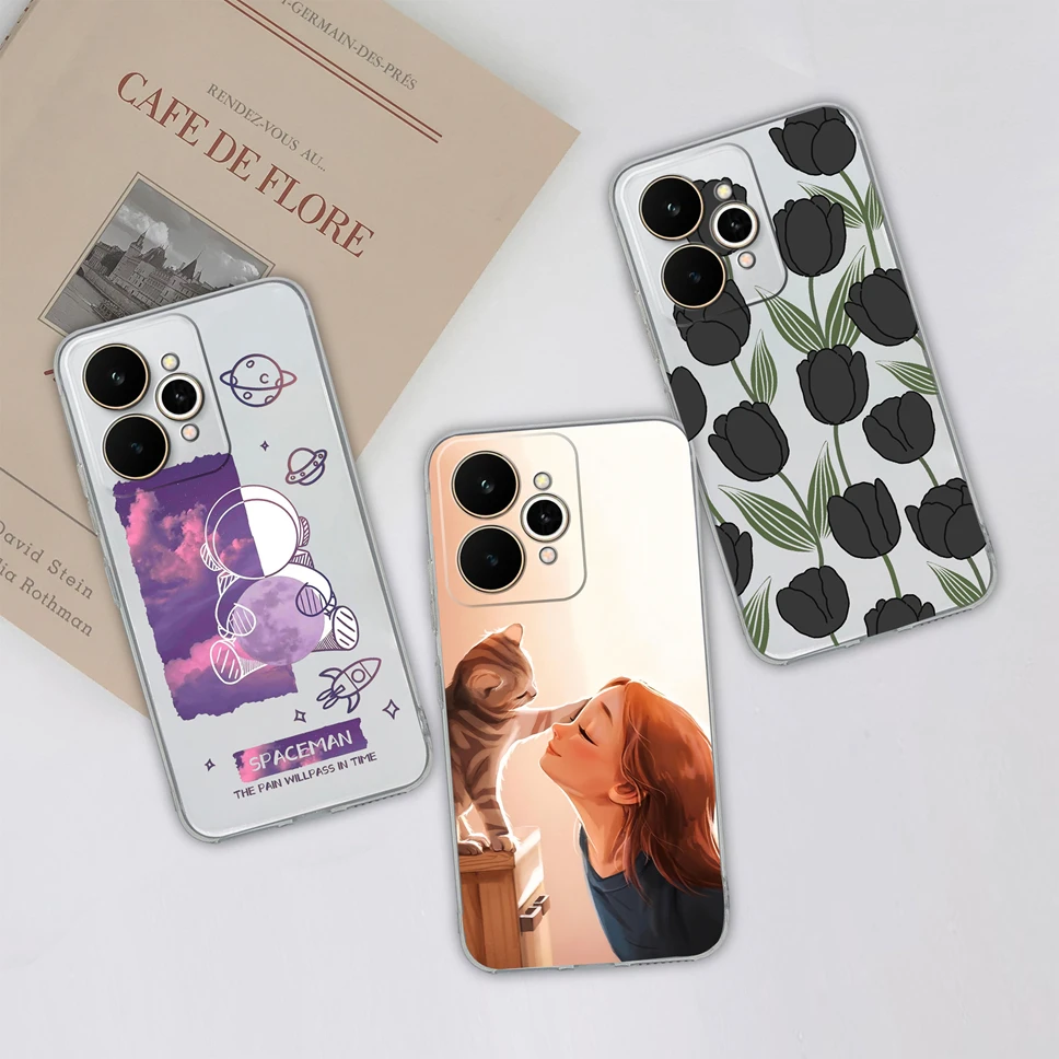 Funda para Realme 15 15 Pro 5G moda bonitas flores transparente suave silicona TPU funda de teléfono para Realme 15Pro funda ligera - imagen 2