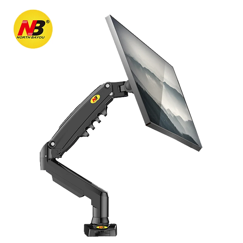 Resorte de gas 17-27 "LCD LED Monitor soporte brazo de montaje NB F80 + 2XUSB3.0 soporte de pantalla de movimiento completo - imagen 2