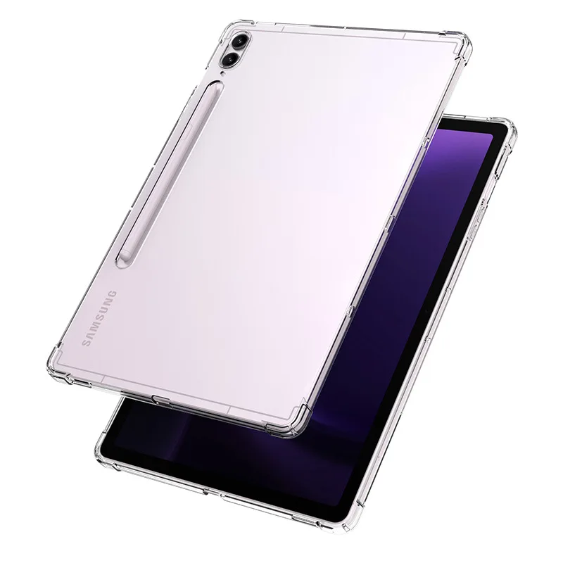 Funda transparente para Samsung Galaxy Tab S10 S9 Ultra 14,6 pulgadas Tab S10/S9 + FE 12,4 pulgadas Funda de Airbag de Tpu suave para S10 FE +