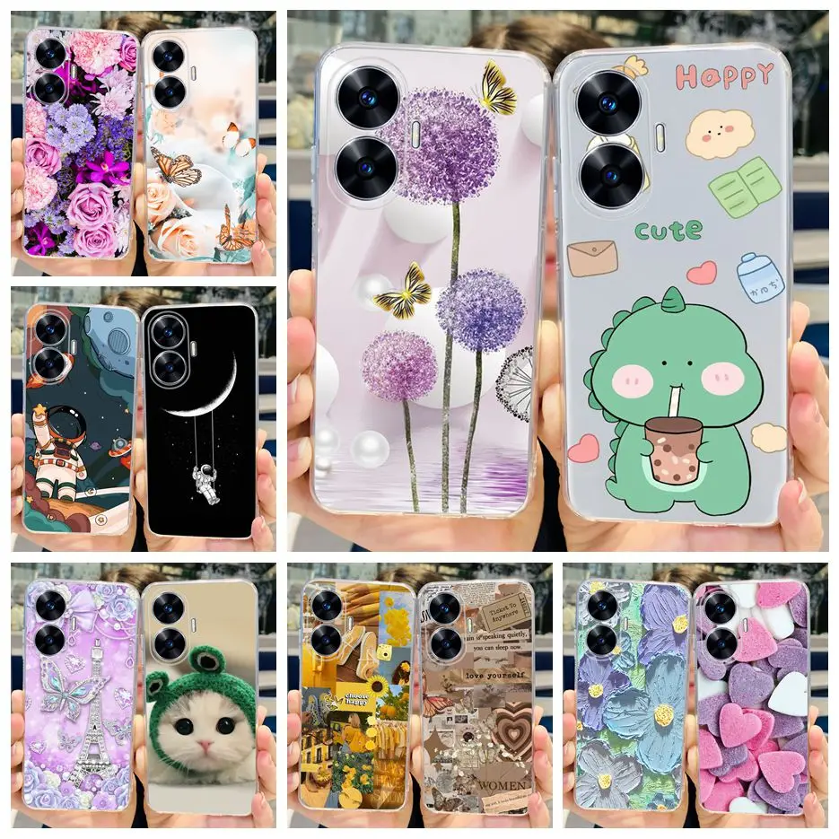 Funda de teléfono para Realme C55 4G RMX3710, cubierta pintada de colores, suave y delgada, para Realme C55 C55 RealmeC55