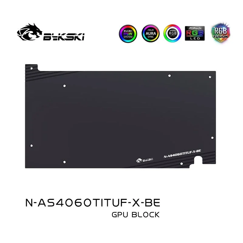 Bykski N-AS4060TITUF-X RTX 4060Ti enfriador de agua para Asus RTX4060 Ti OC GPU bloque de agua 5V ARGB + placa posterior de aluminio - imagen 5