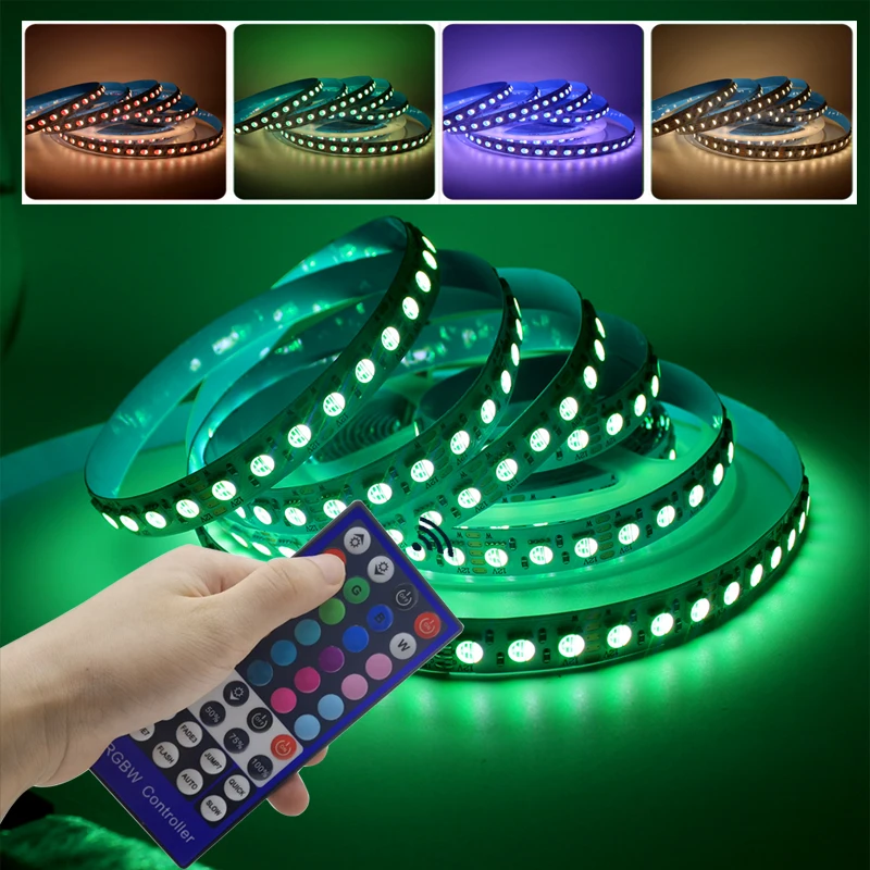 DC12-24V 40 teclas RGBW controlador led atenuador 5 pines Control remoto IR 4 canales controlador LED para 5050 RGBW RGBWW luces de tira LED - imagen 4