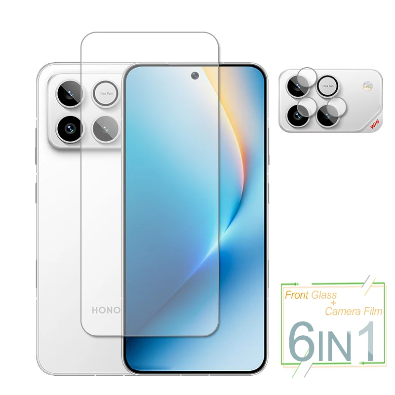 Para Honor Win Glass Honor Win RT Protector de pantalla protectora de vidrio templado transparente película de lente de cámara trasera de teléfono para Honor Win RT