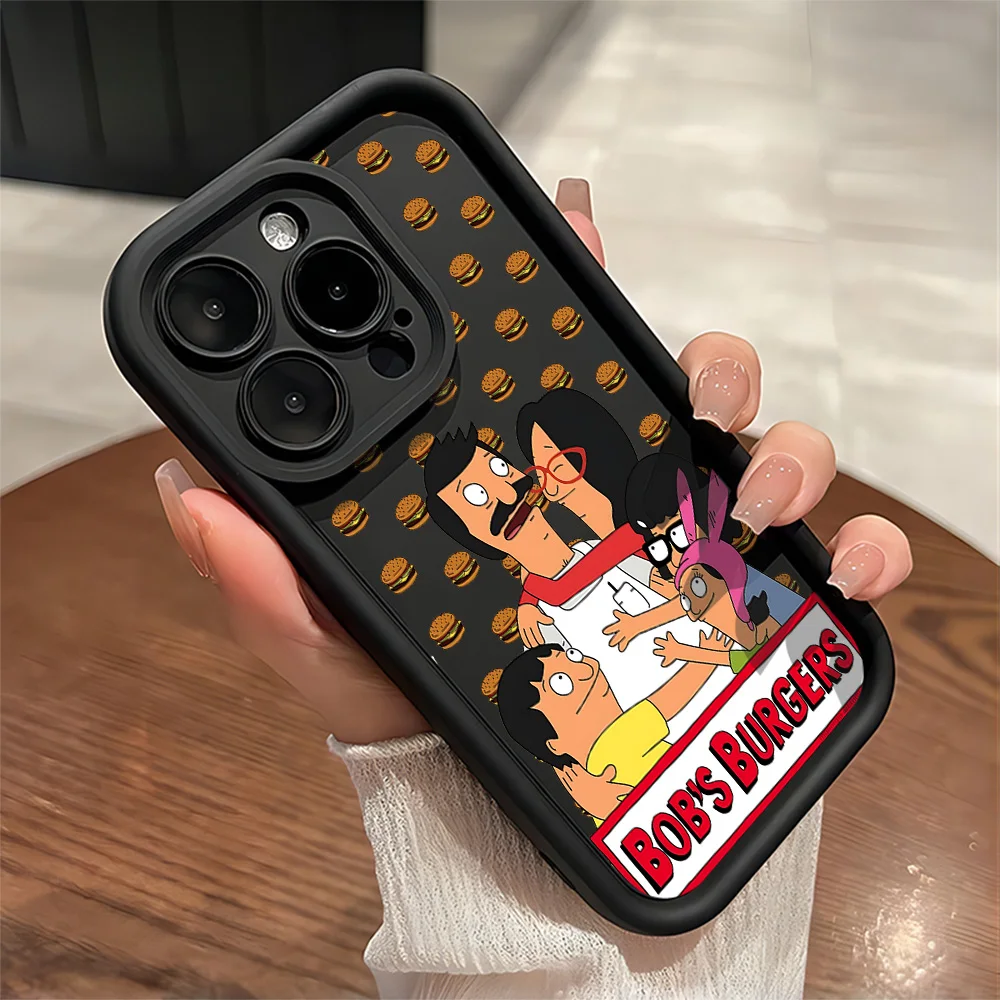 Funda de teléfono bonita de hamburguesas de B-Bob de dibujos animados para Xiaomi Redmi Note 14 13 12s 12 11 10 9s 9 8 7 A5 Pro Plus 4G 5G, funda trasera suave de TPU - imagen 2