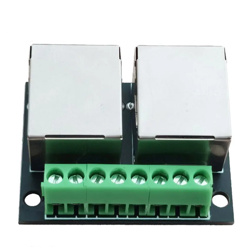 Placa adaptadora hembra doble RJ45, la placa adaptadora de red RJ45, gira el terminal de 3,5 pasos al adaptador de red 8P - imagen 4