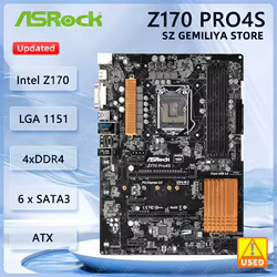 Placa base ASRock Z170 PRO4S Intel Z170 LGA 1151 DDR4 64GB M.2 compatible con i5-7600 i3-6300 i5-6400 i3-7300 i5-7500 cpu ATX