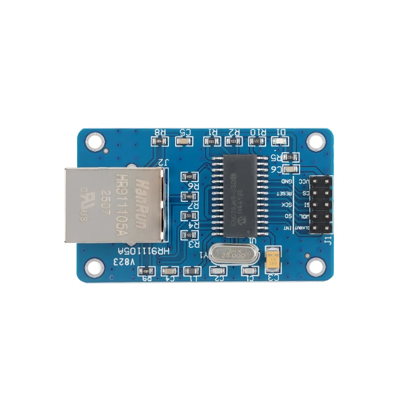 Mini ENC28J60 LAN Módulo de placa de red Ethernet 25MHZ Crystal AVR 51 LPC 3.3V - imagen 3