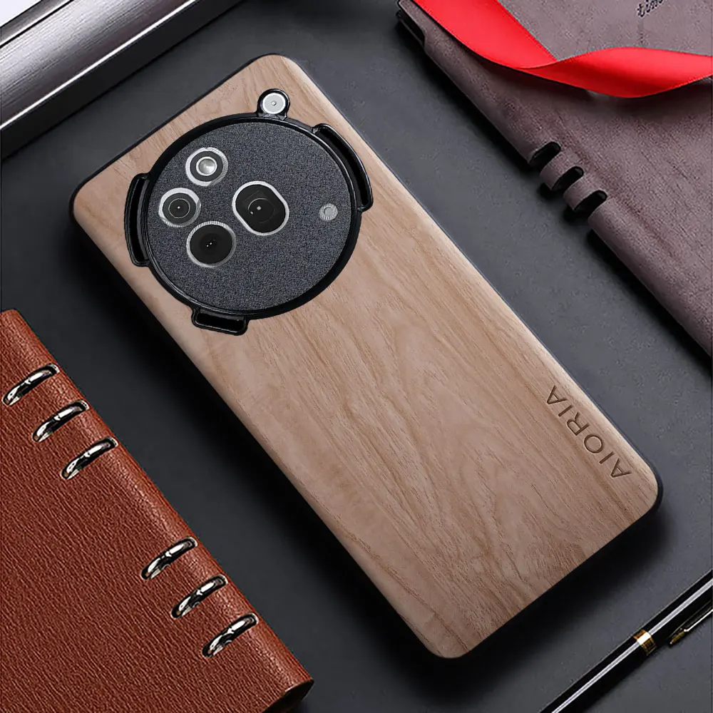 Funda para Nothing Phone 3A Pro 3 CMF Phone 1 2 2A Plus Pro 5G funda con patrón de madera de bambú Funda trasera de cuero para teléfono 3a pro - imagen 2