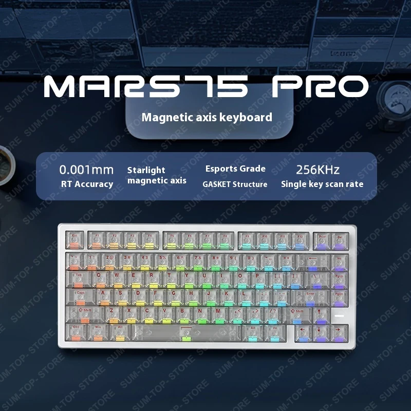 MARS75 Teclado mecánico E-sport 8K interruptor magnético juego Teclado mecánico ARGB batería larga personalizado HotSwap accesorio para juegos - imagen 2