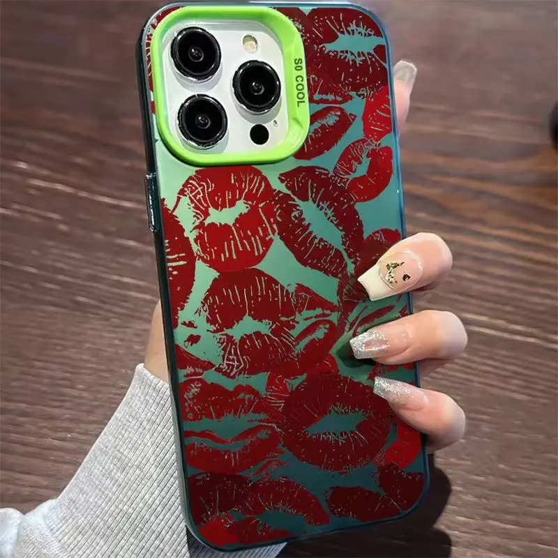 Y2K Original pantalla Sexy Kiss Lips funda para Xiaomi Redmi A1 A3 13C 9C 9T Note 8 9 9S 10 11 12 13 Pro K60 Ultra 4G 5G cubierta mate - imagen 2