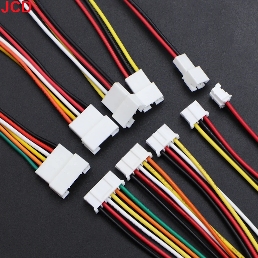 JCD 5 pares Micro JST PH 2,0mm paso 2/3/4/5/6 Pin enchufe macho/PH2.0 hembra Terminal Cables conector 26AWG 15CM - imagen 2