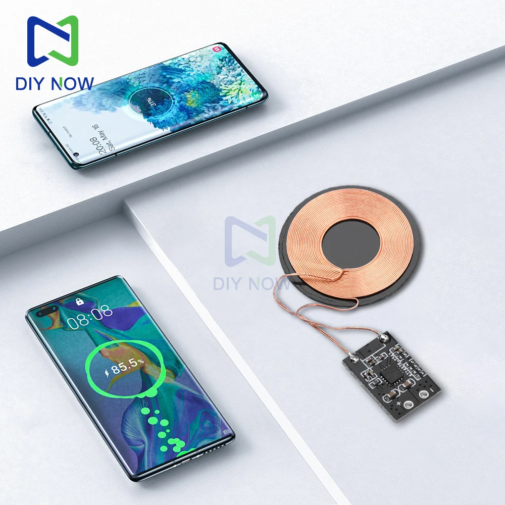 Módulo receptor de carga inalámbrica de 5W, 1A /3W, 600mA, bobina pequeña integrada, cargador inalámbrico de carga de 5V, placa PCBA para teléfonos Apple