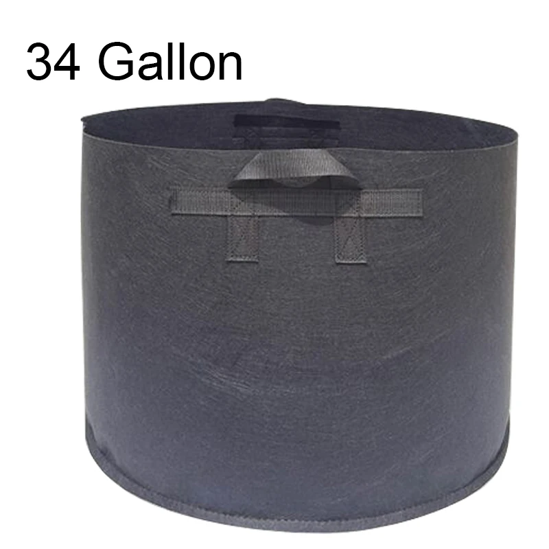 34Gal árbol bolsas de cultivo de flores jardín veg maceta tela transpirable casa de jardín bolsas de cultivo macetero al aire libre de gran tamaño Q1 - imagen 2
