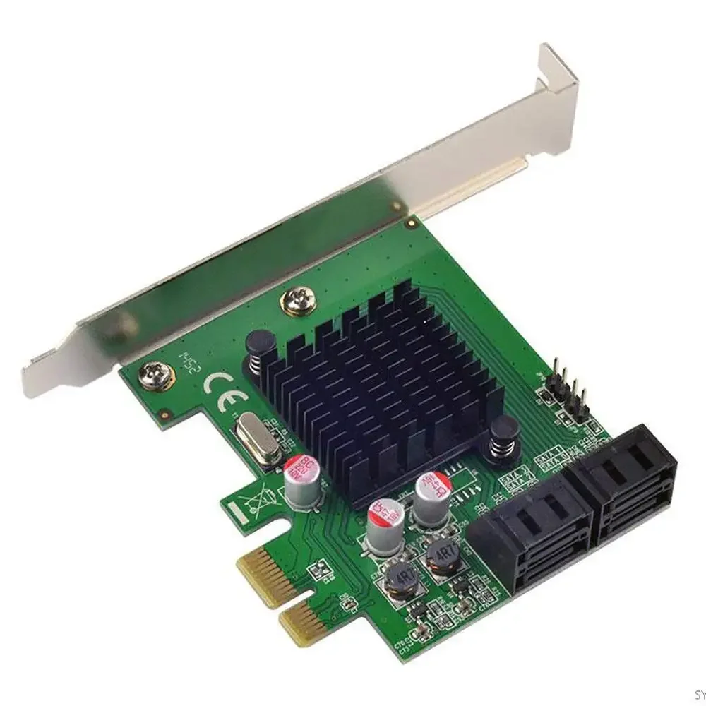 Tarjeta controladora PCIe a 4 puertos interna SATA3.0 de 6 Gb 88SE9215 Chipset Marvell - imagen 2