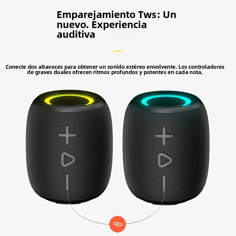 Rockmia EBS-612 12w Mini altavoz de graves potente portátil Bluetooth 5,3 tiempo de reproducción largo 1500Mah Boombox de música inalámbrico - imagen 2