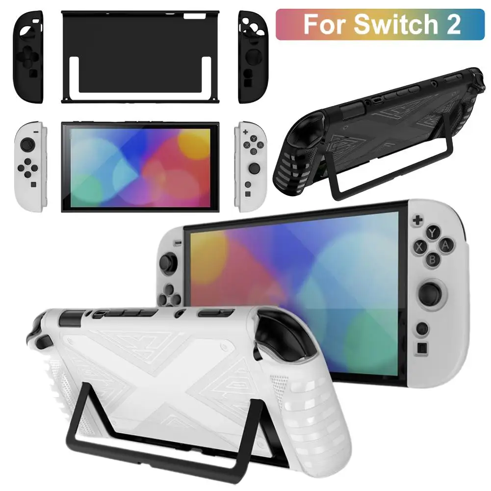 Funda de TPU para Switch 2, funda para consola de juegos portátil, mango ergonómico, funda protectora a prueba de golpes para Nintendo Switch 2