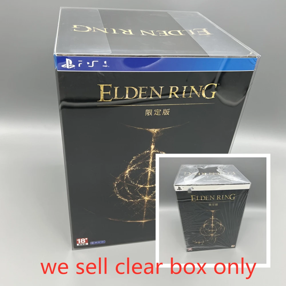 Protector de caja PET para Elden Ring, cajas transparentes para coleccionar para PlayStation 4, PS4, PlayStation 5, PS5, carcasa de juego, estuche de exposición transparente