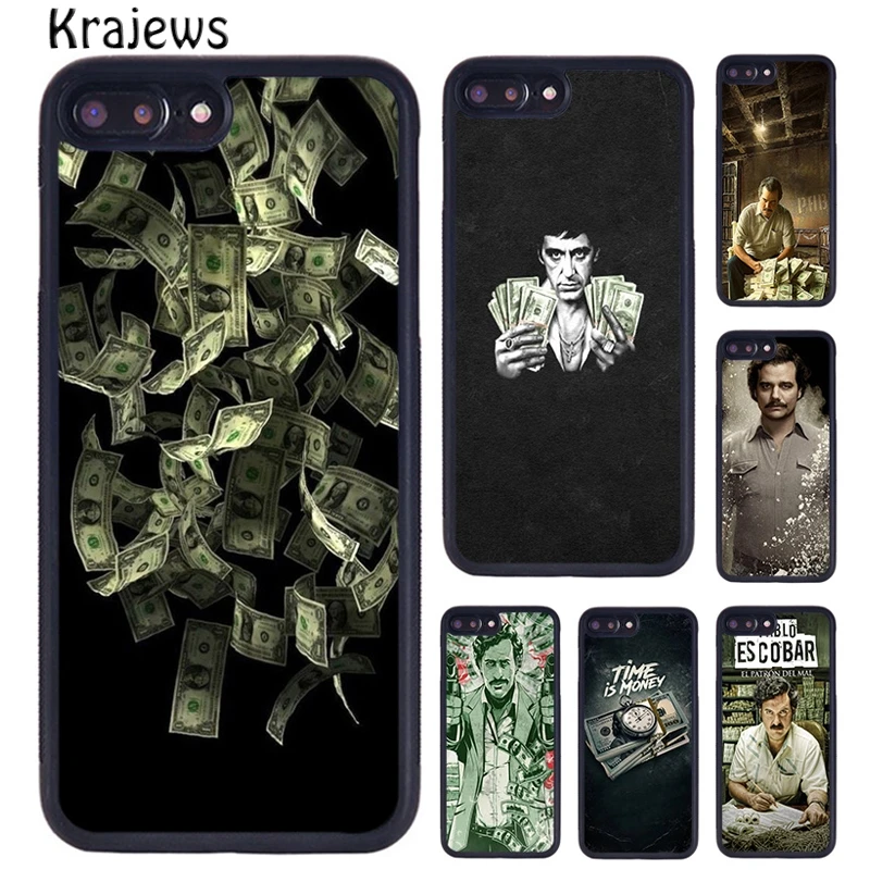 Krajews Pablo Escobar dinero funda de teléfono para iPhone 17 Air 16 15 14 plus 11 12 13 Pro Max funda coque