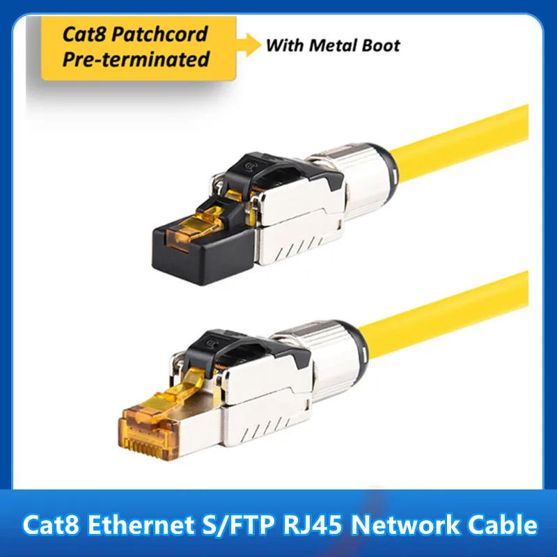 Cable Ethernet Cat8, 40Gbps, Cable Lan de red S/FTP para PC, módem, portátiles, enrutador PS5, Internet RJ45, 10G, Cat6A, Cat7, Cat 8, Cable de conexión - imagen 2