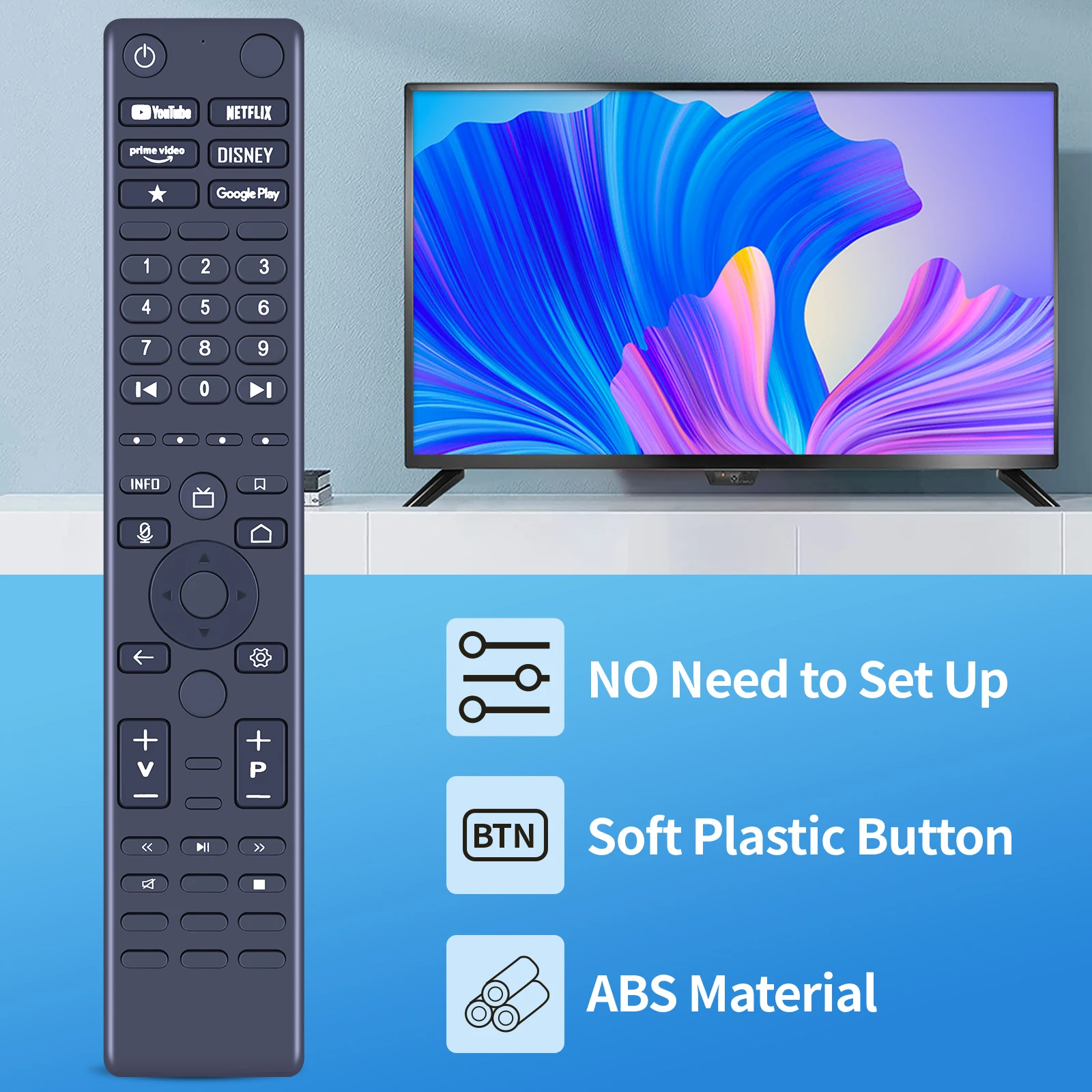 Nuevo para NOKIA 3900A, 4300A, 4300B, 5000A, 5500A, 5800A, 6500A, 7500A Control remoto de TV - imagen 3
